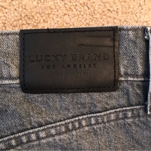 Lucky Brand High Rise Denim Mini Skirt Womens Size 10 30 Grey Raw Frayed Hem - Picture 4 of 11